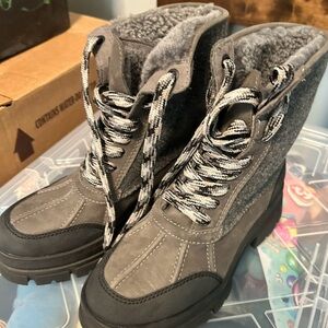 Gray Winter Boots